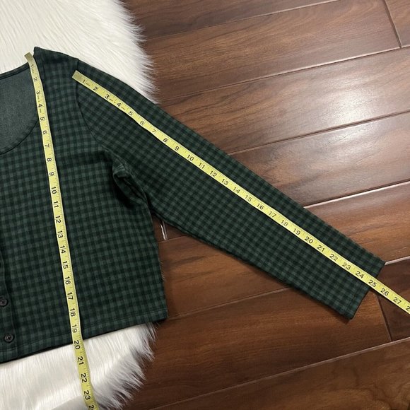 Madewell Size XL Gingham Check Jacquard Cardigan‎ Sweater Jacket - Picture 5 of 7